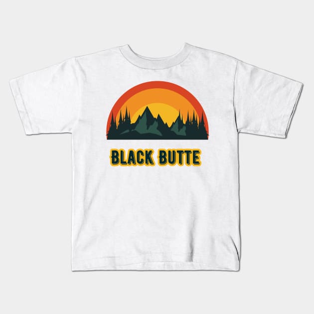 Black Butte Kids T-Shirt by Canada Cities